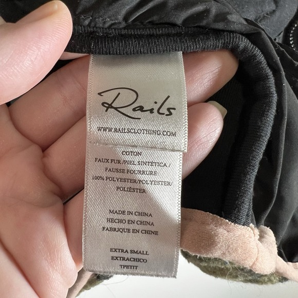 Rails Wesley Camo Soft Fleece‎ Quilted Full Zip Jacket Coat Womens size XS - Picture 6 of 10